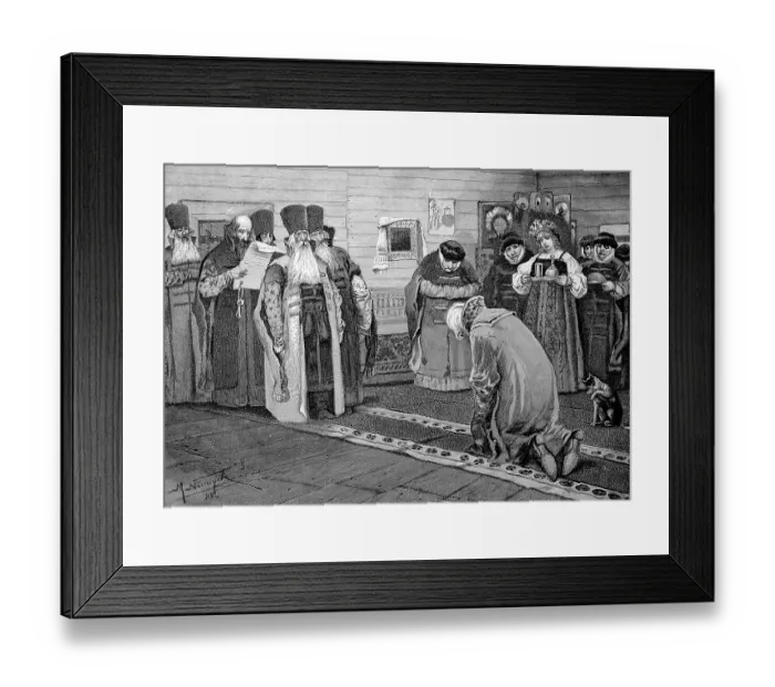 Framed Print : The Russian Tsar Receives Supplicants