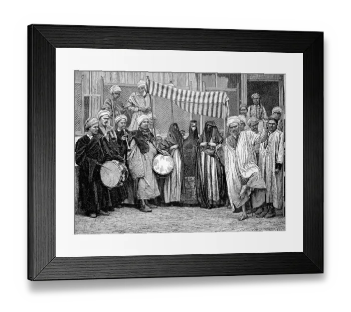 Framed Print : Wedding celebration in Cairo in 1865 Framed Print : Wedding celebration in Cairo in 1865