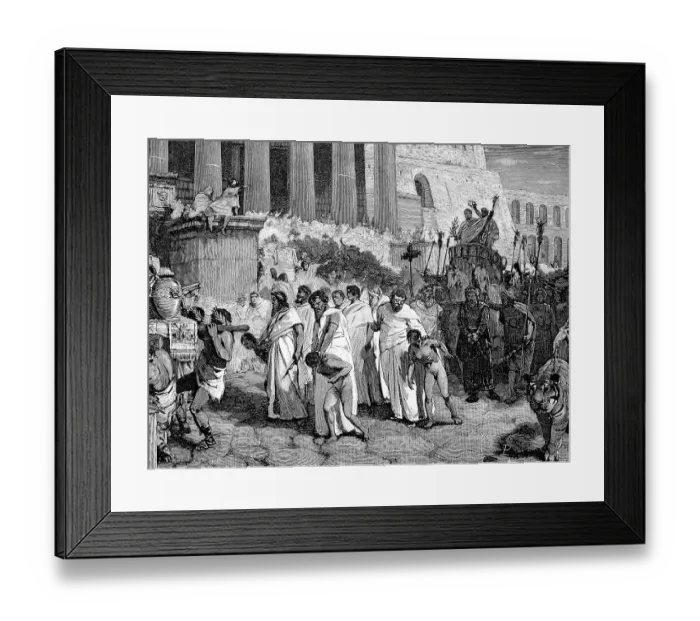 Framed Print : Greek mythology, King Perseus and his sons in the triumphal procession of Aemilius Paullus