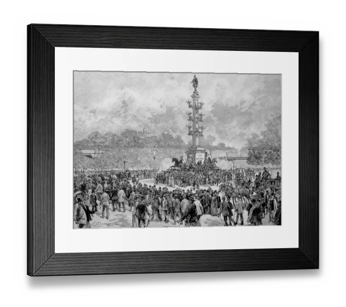 Framed Print : The procession of workers into the Prater on 1 May 1882 Framed Print : The procession of workers into the Prater on 1 May 1882