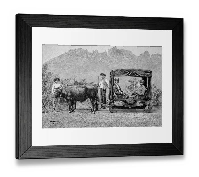 Framed Print : A Carro, basket sledge in Madeira