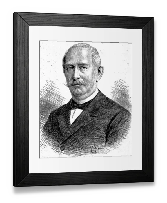 Framed Print : Hermann Friedrich Alexander Dechend
