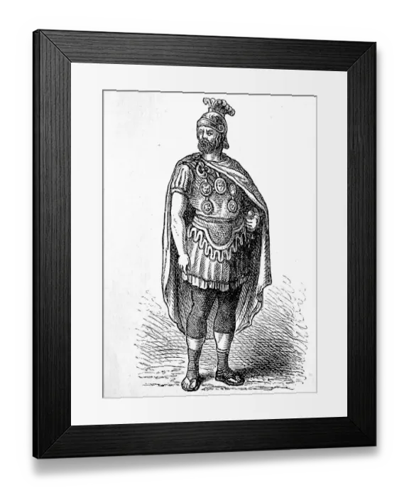 Framed Print : A Roman Troop Leader with Decorations