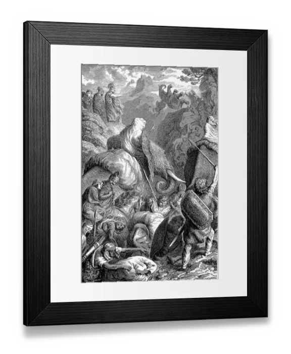 Framed Print : Hannibal's crossing of the Alps in 218 BC was one of the most important events of the Second Punic War Framed Print : Hannibal's crossing of the Alps in 218 BC was one of the most important events of the Second Punic War