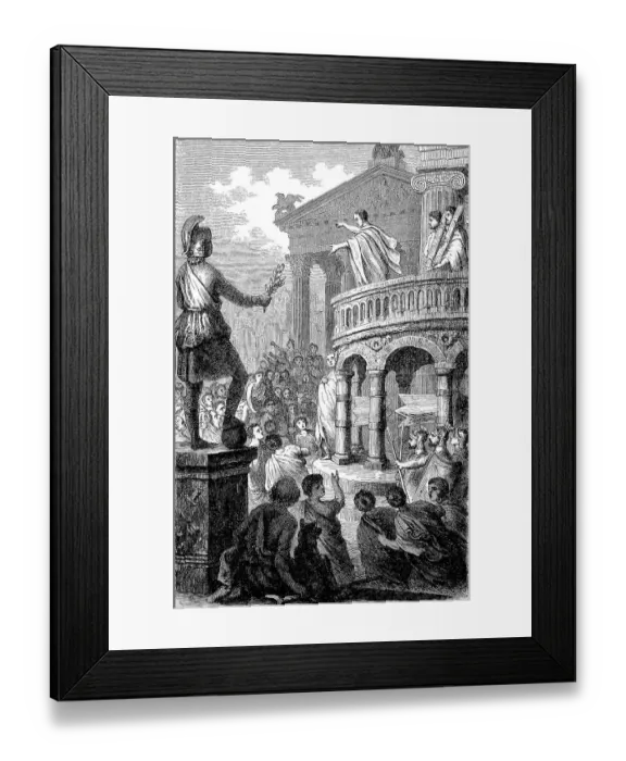 Framed Print : The Rostra, a large platform in the city of Rome that stood during the Republican Framed Print : The Rostra, a large platform in the city of Rome that stood during the Republican