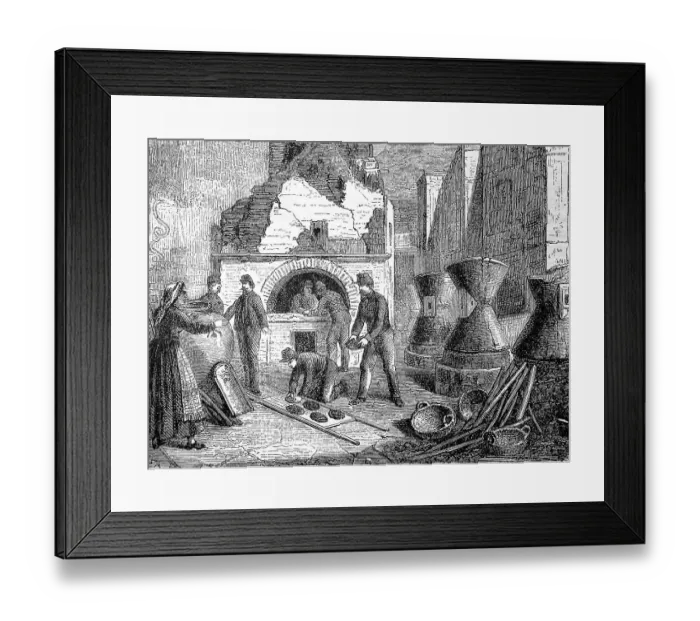 Framed Print : Excavated bakery in Pompeii, the history of ancient Rome
