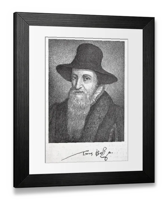 Framed Print : Theodore de Beze, also Theodore of Beza