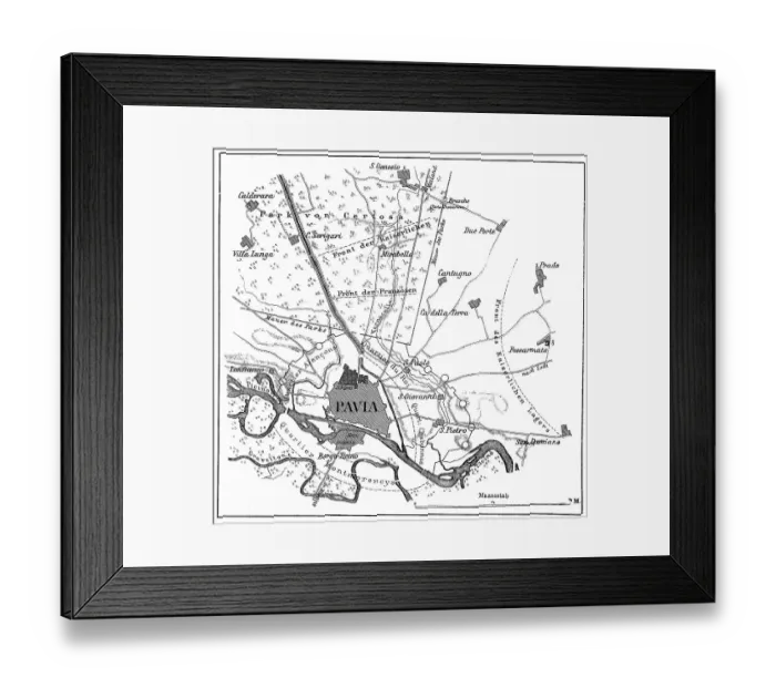 Framed Print : Plan of the Battle of Pavia Framed Print : Plan of the Battle of Pavia