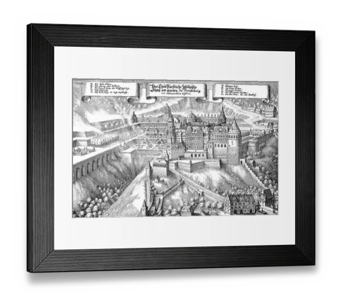 Framed Print : Heidelberg Castle, Heidelberg Castle in the 16th century