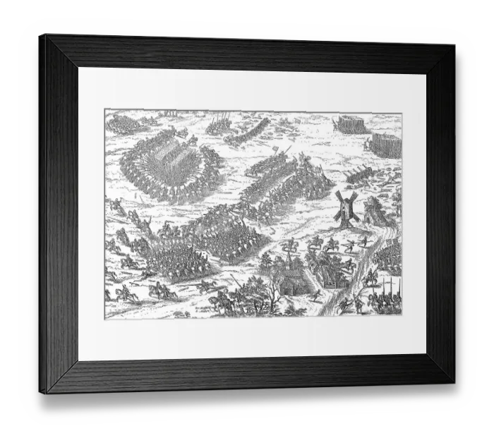 Framed Print : The Battle of Dreux, in Switzerland also known as the Battle of Blainville