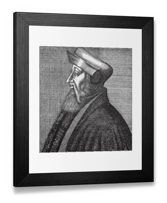 Framed Print : Johannes Oekolampad, also Oekolampad or Latinised Oekolampadius