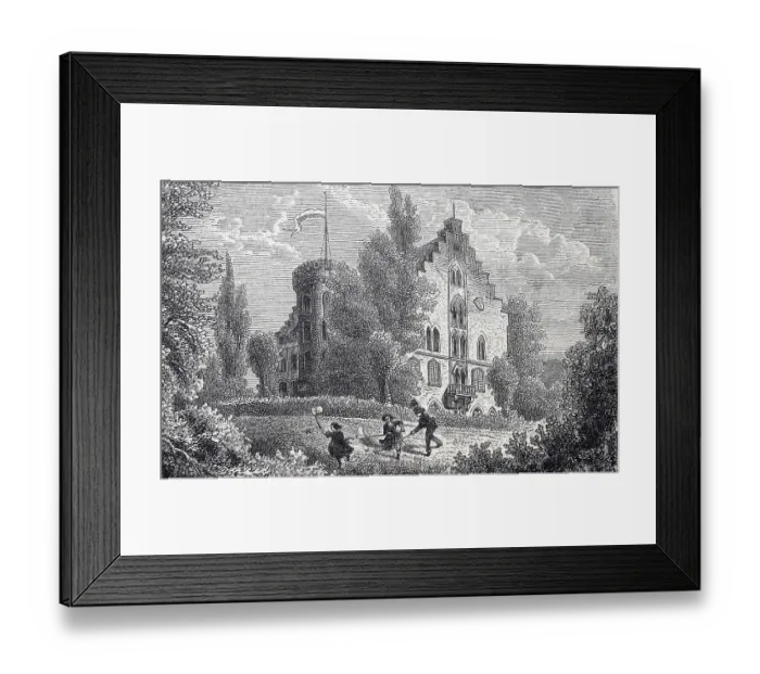 Framed Print : Rosenau Castle is a castle in the middle of a park in Unterwohlsbach