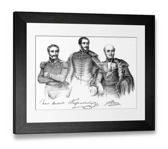 Framed Print : The Leaders of the Hungarian Uprising of 1848-1849