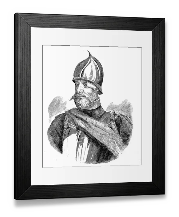 Framed Print : Johann Bizka in his armour, Historical Framed Print : Johann Bizka in his armour, Historical