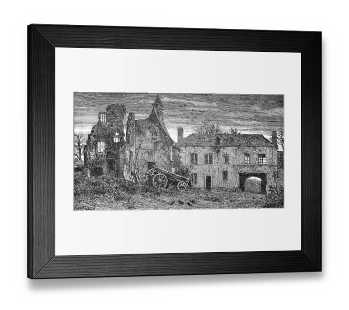 Framed Print : The Chateau dHougoumont, originally Goumont Framed Print : The Chateau dHougoumont, originally Goumont