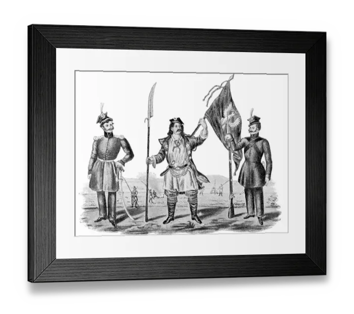 Framed Print : Types from the Polish Army of 1830 Framed Print : Types from the Polish Army of 1830