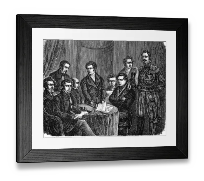 Framed Print : The Members of the Provisional Government of Brussels