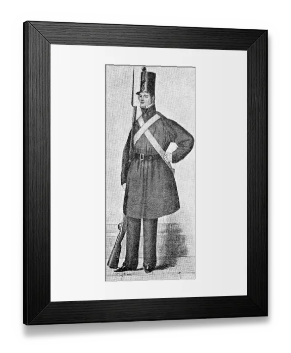 Framed Print : City Guard from Brussels, 1830 Framed Print : City Guard from Brussels, 1830