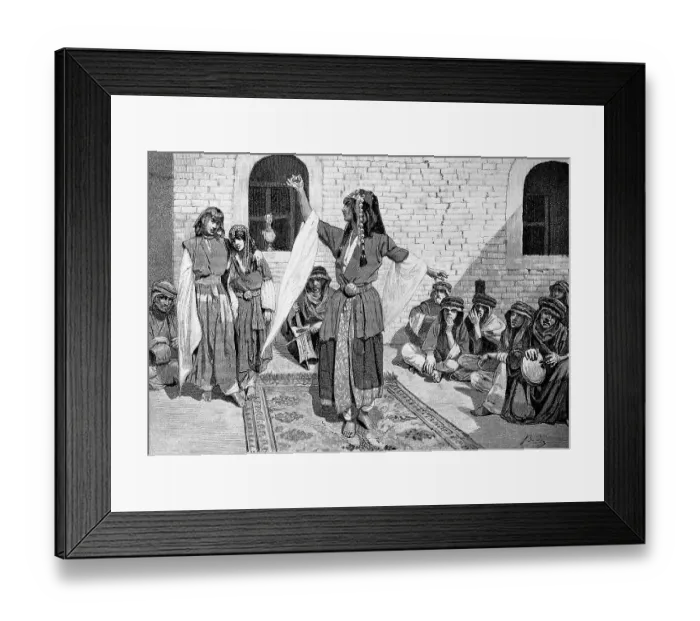 Framed Print : Arabian Dancer, Arabia, 1880, Historic Framed Print : Arabian Dancer, Arabia, 1880, Historic