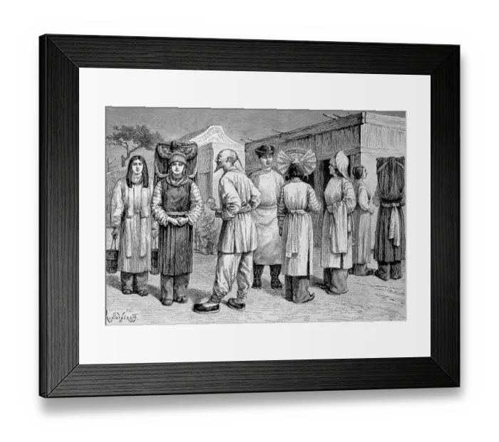 Framed Print : People from the Daldys tribe in China Framed Print : People from the Daldys tribe in China