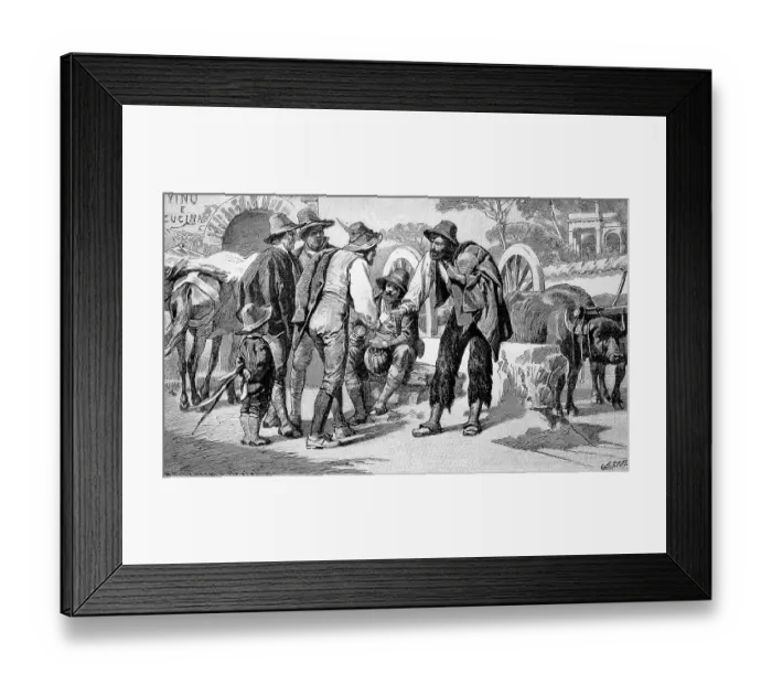 Framed Print : Men playing morra in Rome, Italy Framed Print : Men playing morra in Rome, Italy