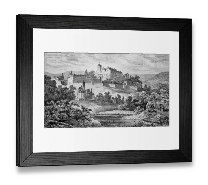 Framed Print : The castle of Cadolzburg in 1870 Framed Print : The castle of Cadolzburg in 1870