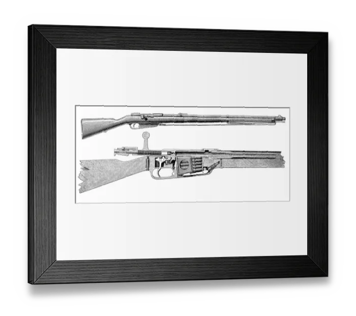 Framed Print : The Rifle 88, called Commission Rifle Model 1888 Framed Print : The Rifle 88, called Commission Rifle Model 1888