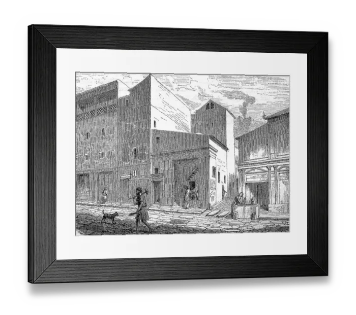 Framed Print : A street in the ancient city of Pompeii