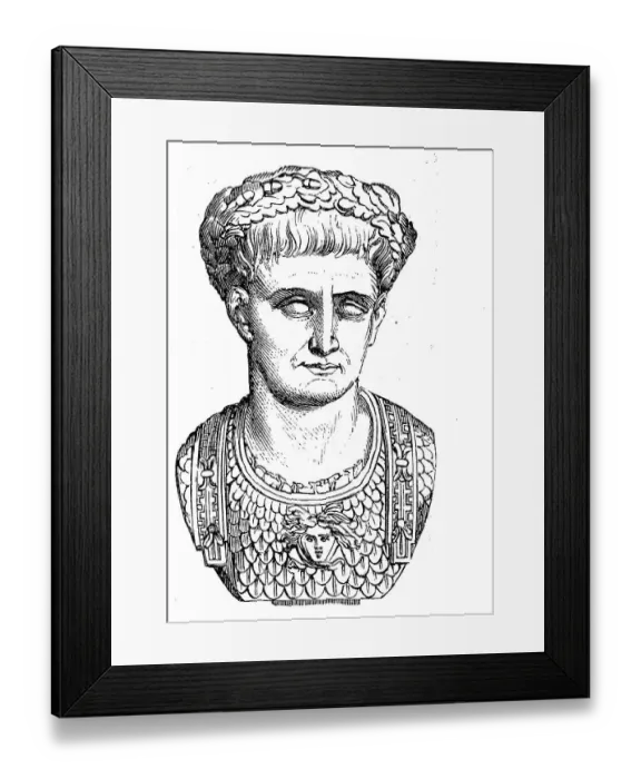 Framed Print : Marcus Ulpius Traianus Maior, 30 AD 100 Roman senator who lived in the 1st century