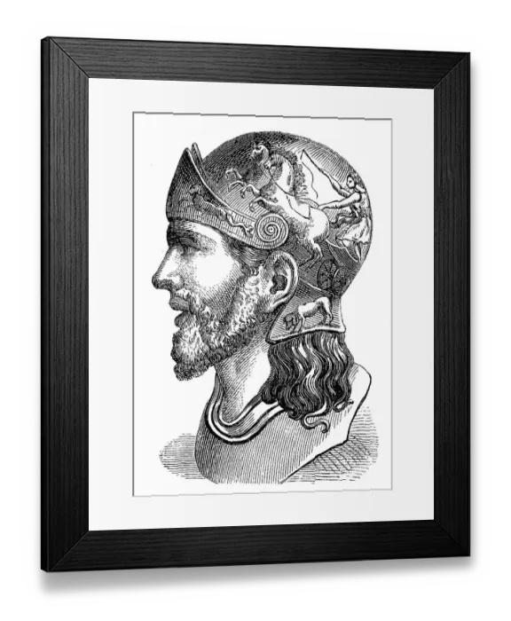 Framed Print : Masinissa or Masensen, 238 BC -148v