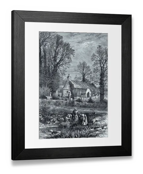 Framed Print : Bonchurch on the Isle of Wight in 1860