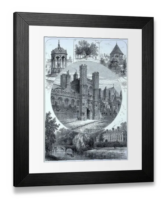 Framed Print : Cambridge, Trinity College Fountain House