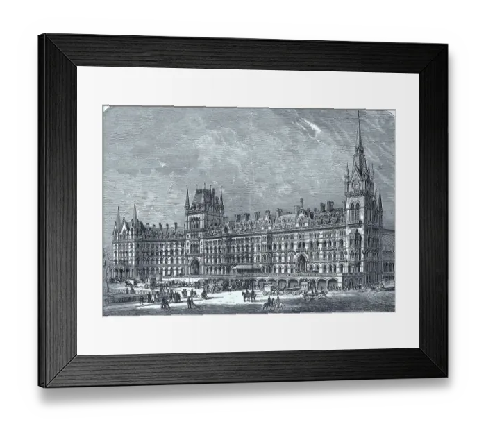 Framed Print : St Pancras railway station, one of London's main stations