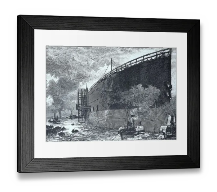 Framed Print : The hull of the ship Great Eastern