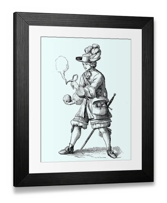 Framed Print : Grenadier from 1670, France, History of Fashion Framed Print : Grenadier from 1670, France, History of Fashion