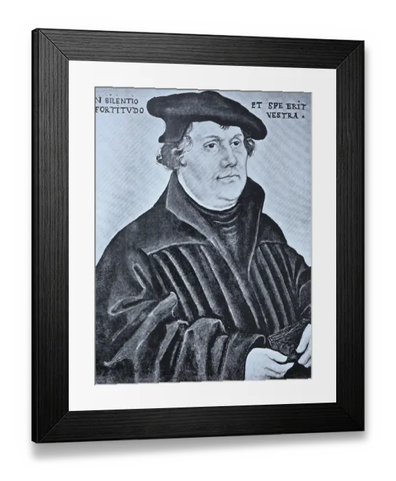 Framed Print : Martin Luther was a German theology professor
