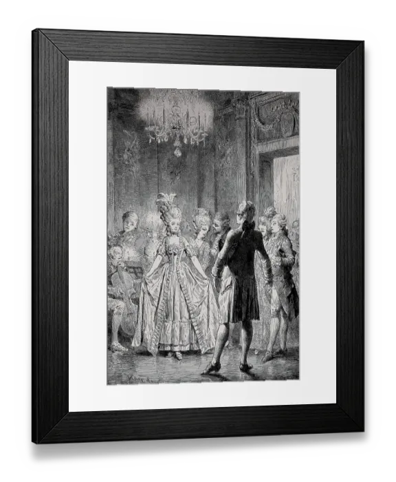 Framed Print : In Minuet is a ballroom dance of French origin for two persons Framed Print : In Minuet is a ballroom dance of French origin for two persons