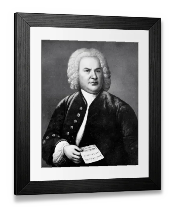 Framed Print : Johann Sebastian Bach was a German composer and musician of the Baroque period Framed Print : Johann Sebastian Bach was a German composer and musician of the Baroque period