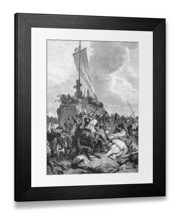 Framed Print : Ie Battle of Legnano took place on 29 May 1176 between the troops of the Holy Roman Empire led by Emperor Frederick