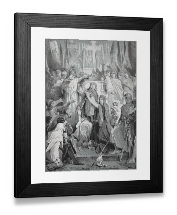Framed Print : Frederick II (26 December 1194) (13 December 1250) was an emperor of the Holy Roman Empire and King of Sicily