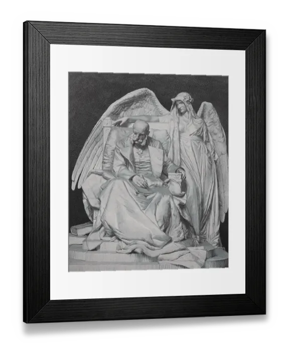Framed Print : A sculpture by Michael Lock, I have no time to be tired
