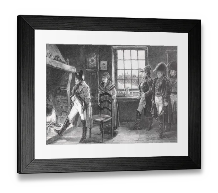 Framed Print : Napoleon in front of his final decision in the silver hake (1814)