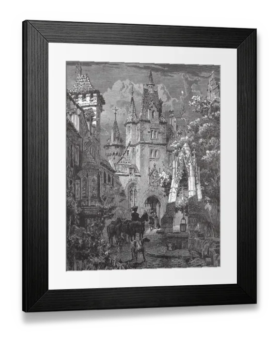 Framed Print : Medieval ideal of the Hofburg Imperial Palace and the inner courtyard Framed Print : Medieval ideal of the Hofburg Imperial Palace and the inner courtyard