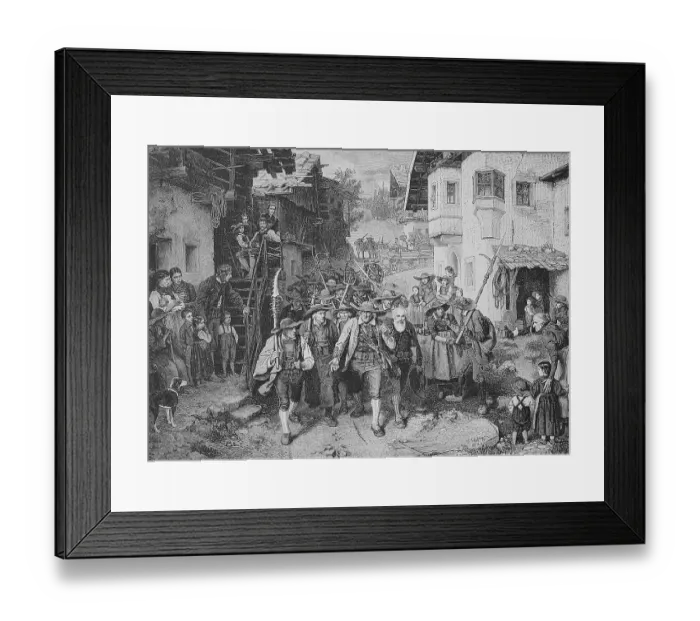 Framed Print : The Last Group of Soldiers of the Tyrolean Uprising Framed Print : The Last Group of Soldiers of the Tyrolean Uprising