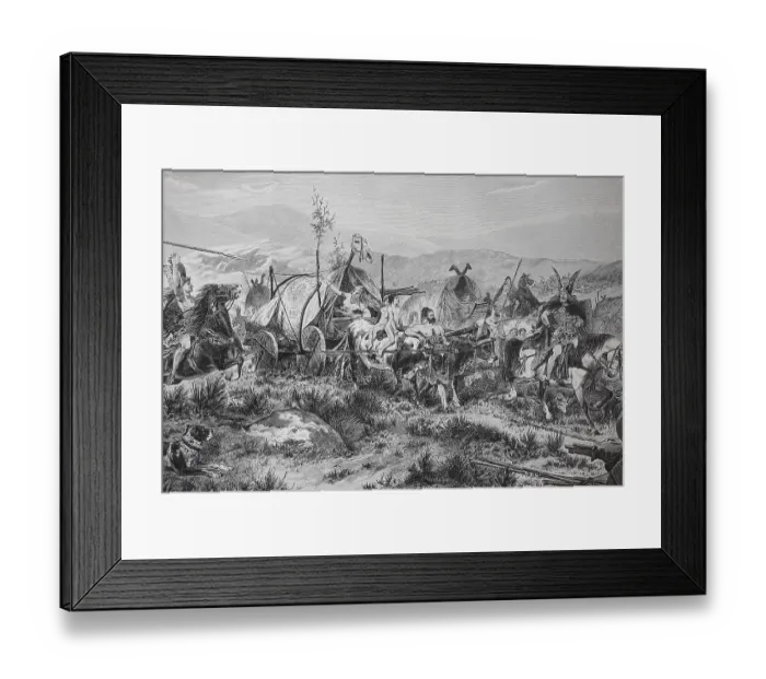 Framed Print : Germanic tribes, migration of peoples in the 5th century