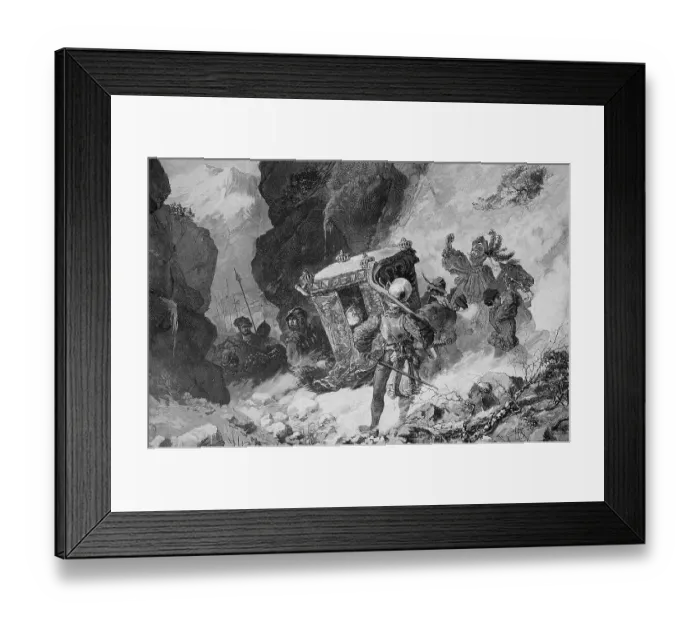 Framed Print : Charles V Holy Roman Emperor, fleeing from Maurice Framed Print : Charles V Holy Roman Emperor, fleeing from Maurice
