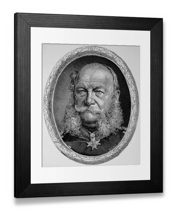 Framed Print : Wilhelm I. born as Wilhelm Friedrich Ludwig von Preussen in Berlin