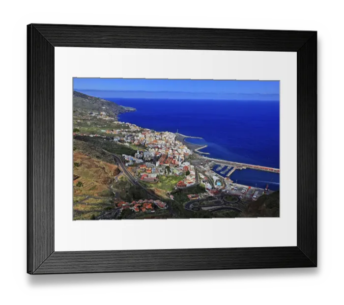 Framed Print : Santa Cruz de La Palma, View from Mirador Glorieta de la Concepcion to the city Framed Print : Santa Cruz de La Palma, View from Mirador Glorieta de la Concepcion to the city