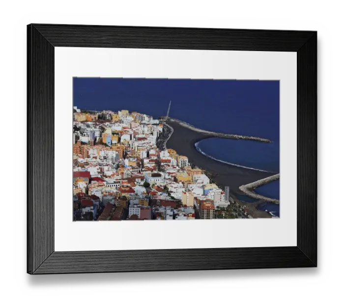 Framed Print : Santa Cruz de La Palma, View from Mirador Glorieta de la Concepcion to the city Framed Print : Santa Cruz de La Palma, View from Mirador Glorieta de la Concepcion to the city
