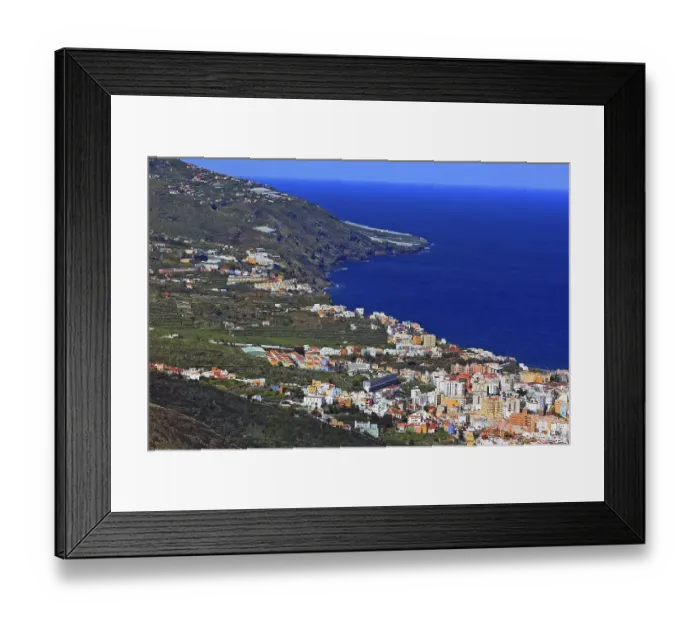 Framed Print : Santa Cruz de La Palma, View from Mirador Glorieta de la Concepcion to the city Framed Print : Santa Cruz de La Palma, View from Mirador Glorieta de la Concepcion to the city